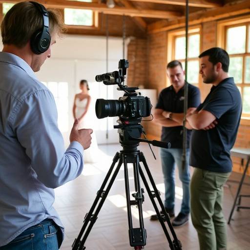 Behind the scenes of a video shoot, capturing the collaborative spirit of Starlight Films